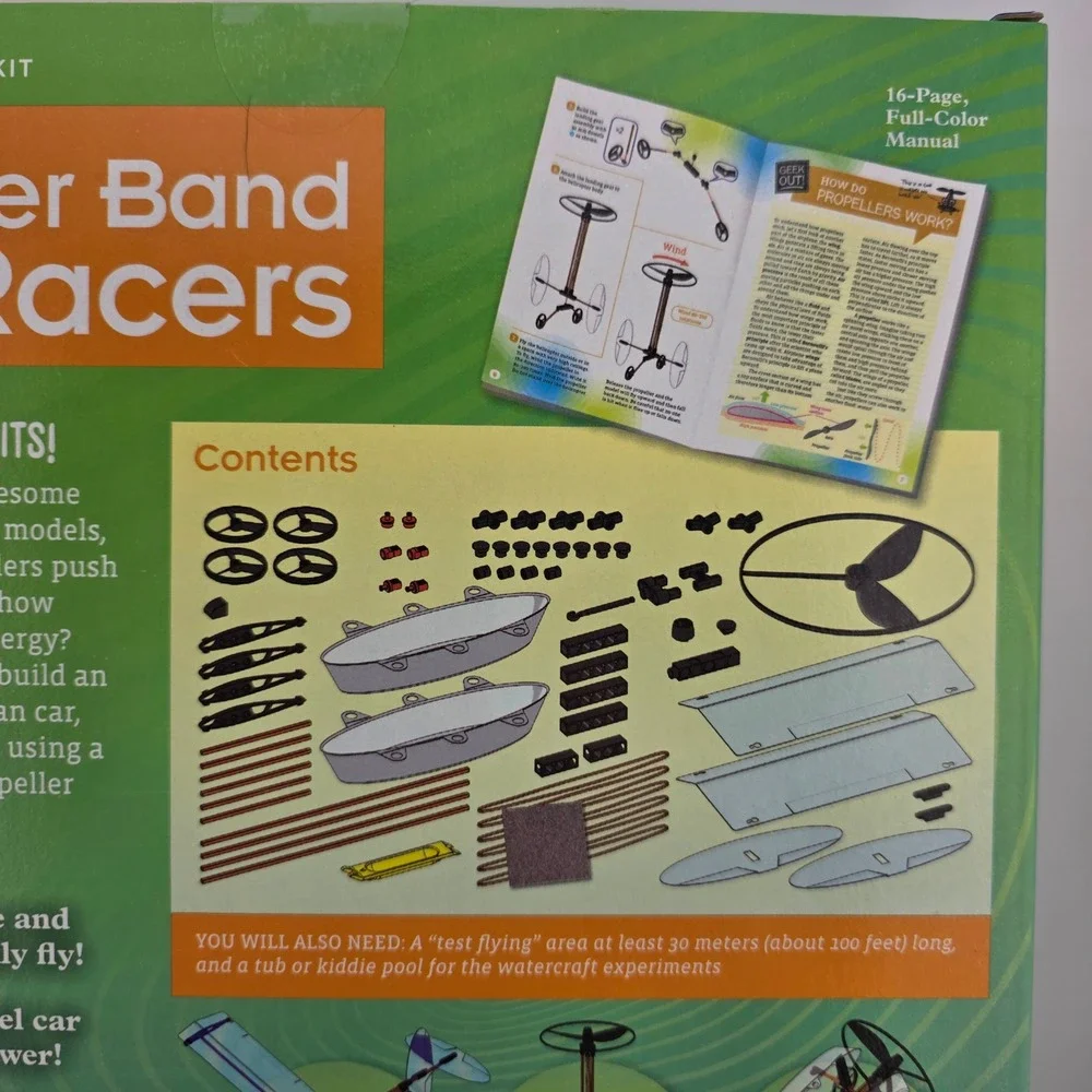 Thames and‎ Kosmos Rubber Band Racers 5 in 1 STEM Experiment Kit New
